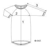 Ночная рубашка (интерлок) м.Ф-043 бежевая
